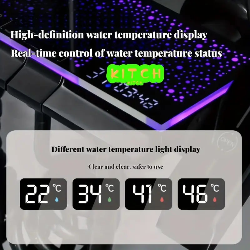 Système de douche LED avec affichage numérique