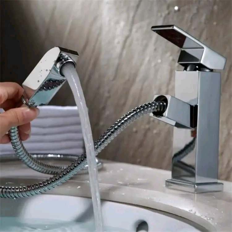 Robinet de salle de bain extractible