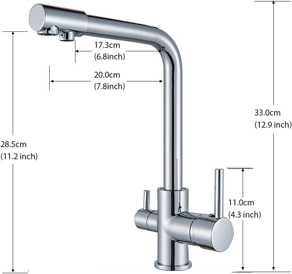 Robinet de cuisine 3 voie en inox