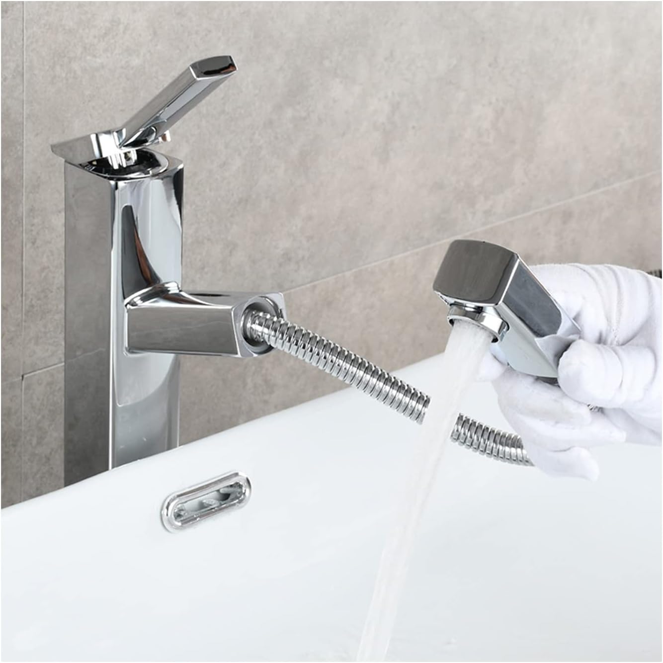 Robinet de salle de bain extractible