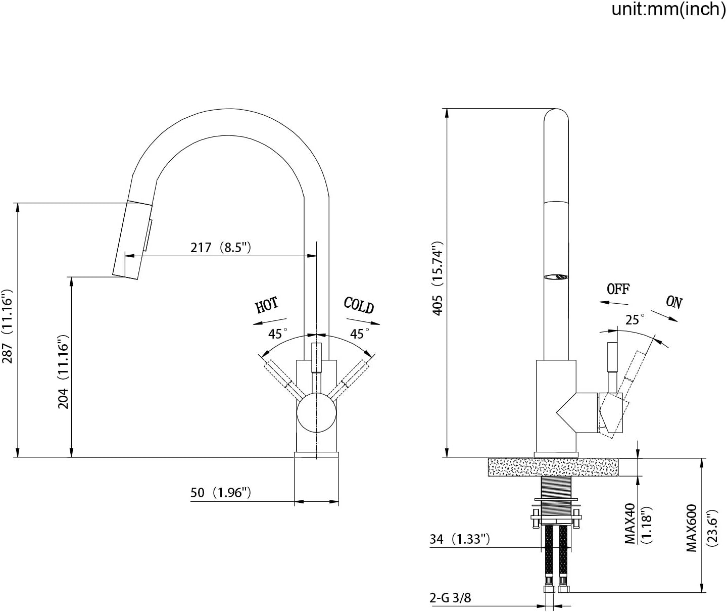 Robinet de cuisine moderne