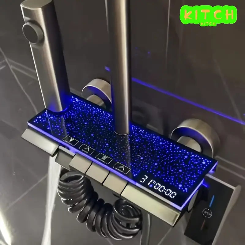 Système de douche LED avec affichage numérique