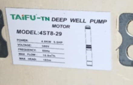 Pompe submersible 5.5hp 380v taifu  4st8-29