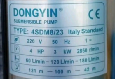 Pompe submersible Dongyin 4hp 220v 4SDM8-23