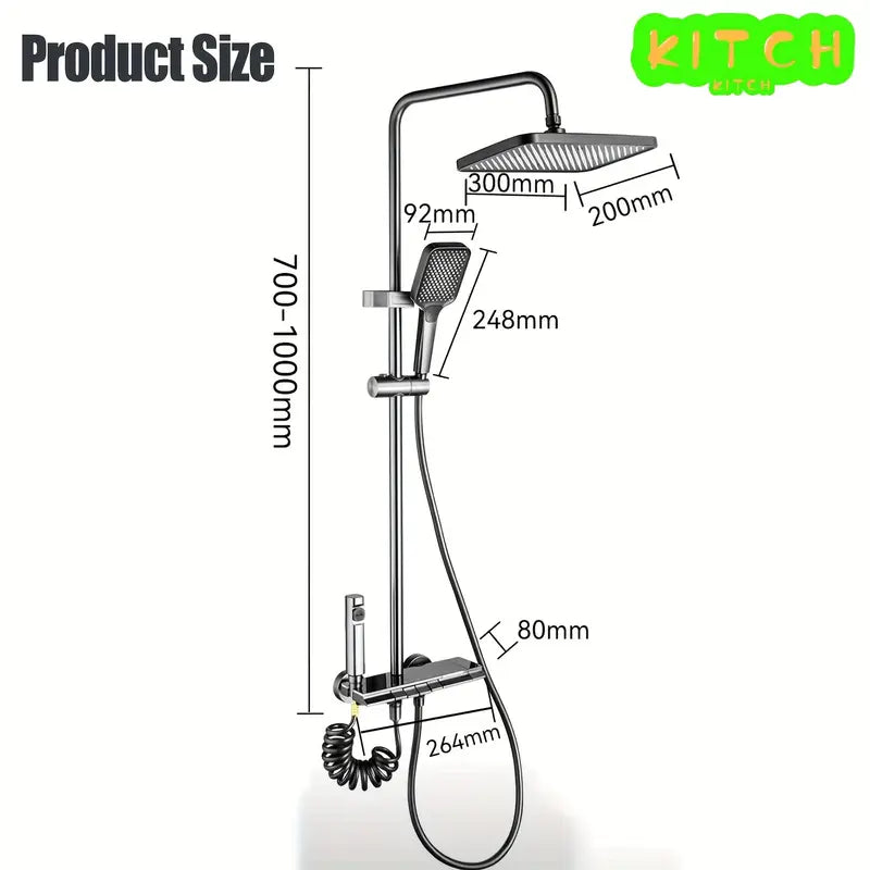 Système de douche LED avec affichage numérique