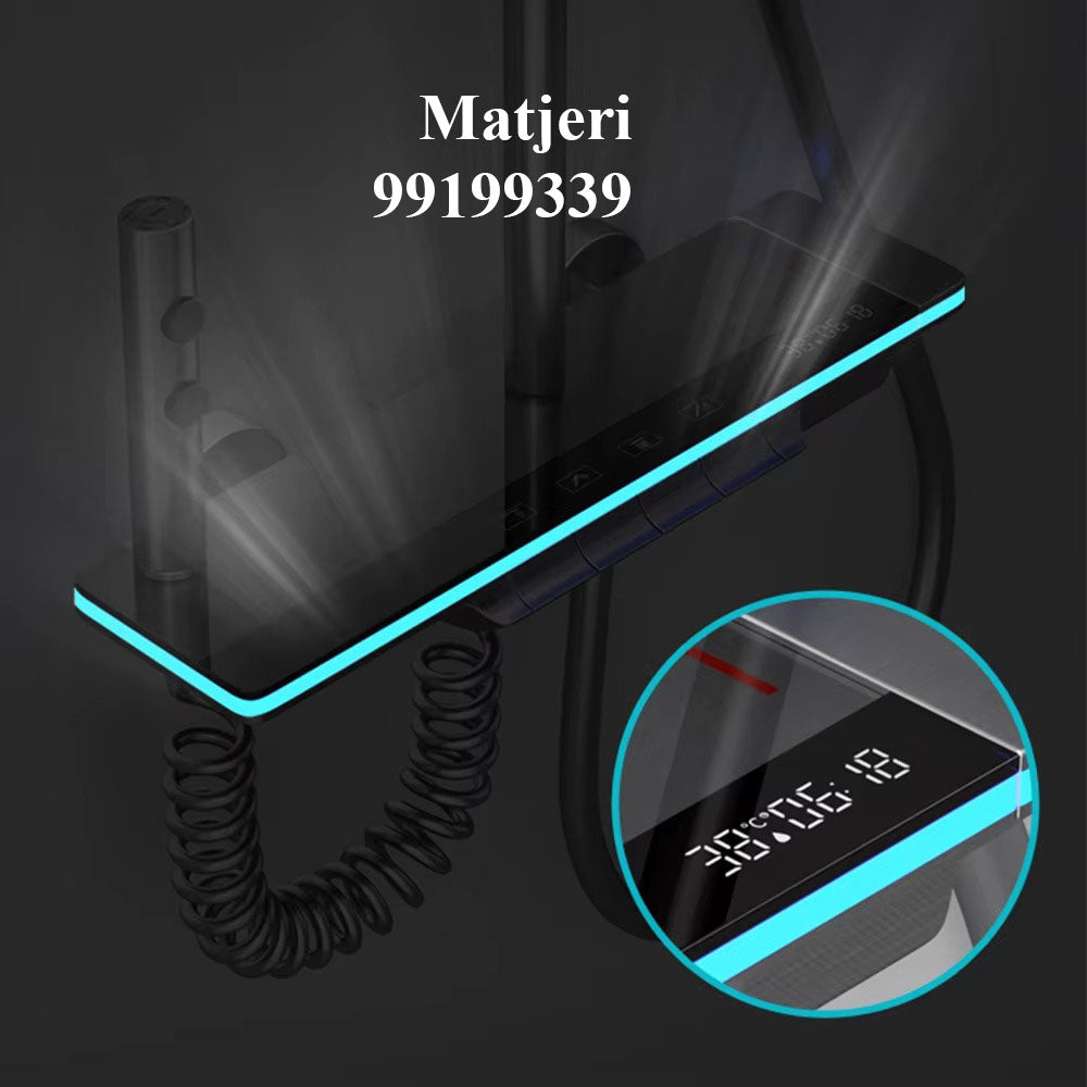 Colonne de douche LED hydro‑électrique