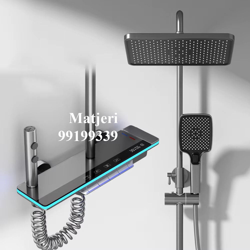 Colonne de douche LED hydro‑électrique