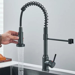 Robinet de cuisine avec ressort