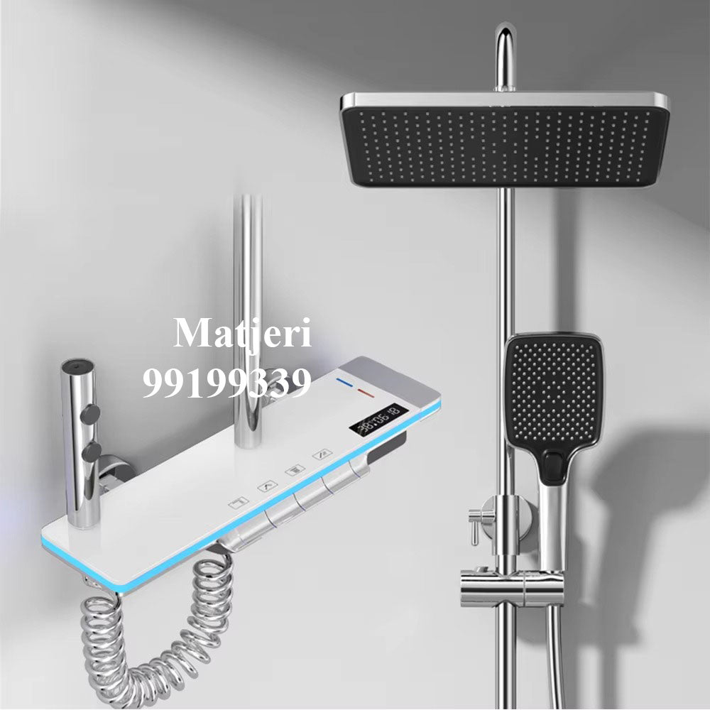 Colonne de douche LED hydro‑électrique